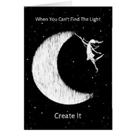 Konstfe: Måla månen - skapa lätt Hälsningskort