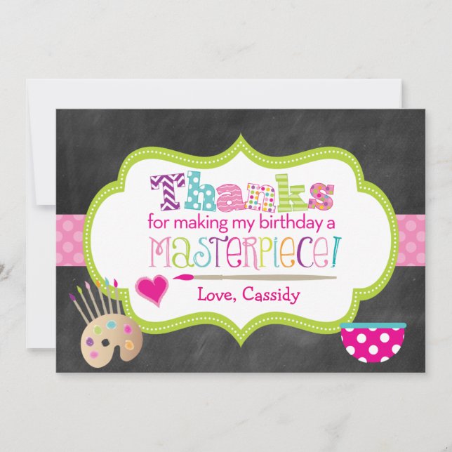 Konstfest tackkort - förtryckt meddelande (Framsida)