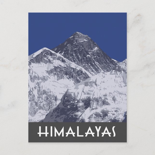 Konstfotoillustration i Himalayas Vykort (Framsida)