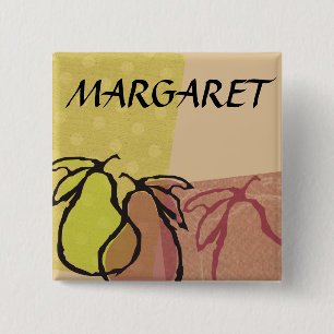 Konstfruktpears som lagar mat det stekheta kända knapp
