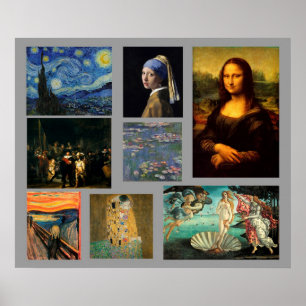 Konstgalleri i mästerverk poster