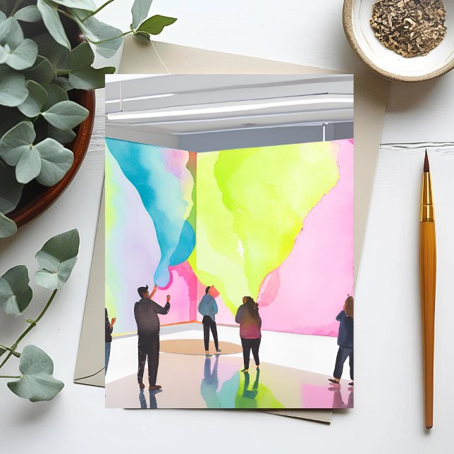 Konstgalleri | Modern samtida akvarell Vykort (Skapare uppladdad)