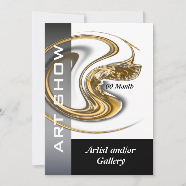 Konstgallerismycken SKRÄDDARSY Inbjudningar (Framsida)