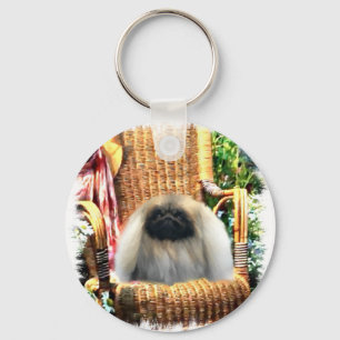 Konstgåvor från Pekingese Nyckelring