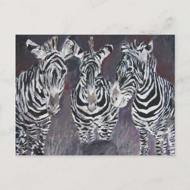 konstgåvor från zebra zoo djurlivet vykort (Framsida)