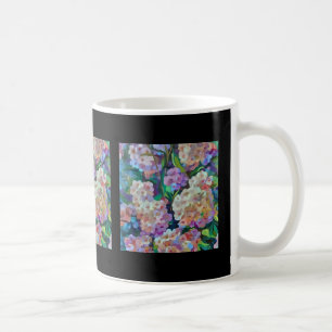Konstgjord Abstrakt av Hortensia Blommigt Art Kaffemugg