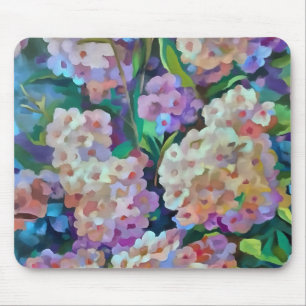 Konstgjord Abstrakt av Hortensia Blommigt Art Musmatta