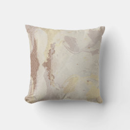 Konstgjord Abstrakt Creamy Ivory & Copper Kudde
