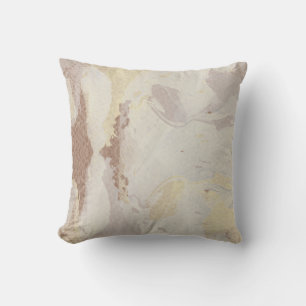 Konstgjord Abstrakt Creamy Ivory & Copper Kudde