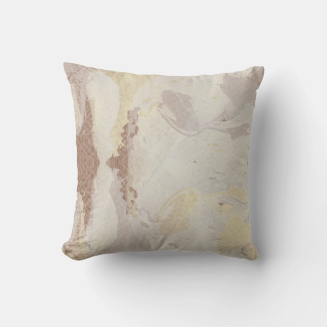 Konstgjord Abstrakt Creamy Ivory & Copper Kudde (Framsida)