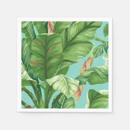 Konstgjord Banana Löv och blomsterfärgning Pappersservett