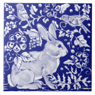 Konstgjord blå kanonkanin (Rabbit Animal Delft De Kakelplatta