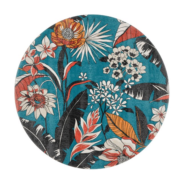 Konstgjord Blommigt Deco: Vintage Sömlös Mönster (Framsidan)