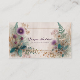 Konstgjord bohemisk WildblomFolk Visitkort