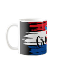 Konstgjord Brushstroke Kroatien Flagga