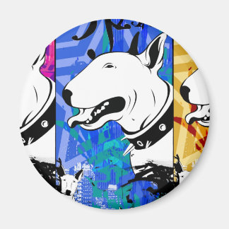 Konstgjord Buller Terrier Hund aveln Design Magnet