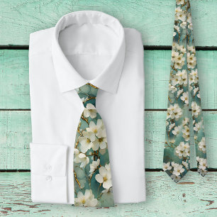 Konstgjord designtid för vattenfärgsblommor slips
