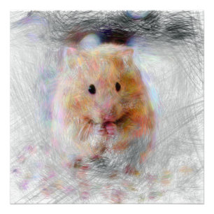 Konstgjord djurhamster fototryck