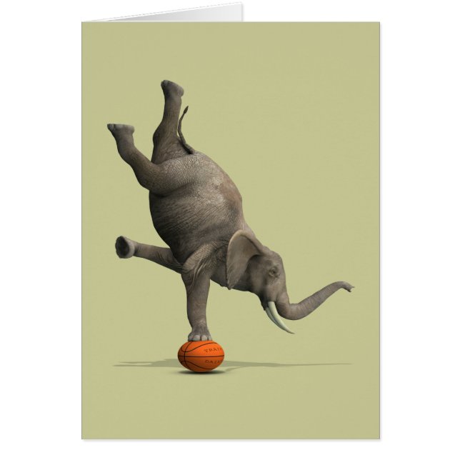 Konstgjord elefant hälsningskort (Framsidan)