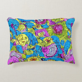 Konstgjord, färglös söt abstrakt och frukt från ly prydnadskudde