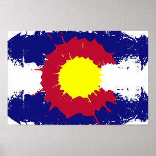 Konstgjord färgskiva av flagga poster