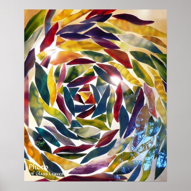 Konstgjord glasfoto Modern Art Tapet Poster (Framsidan)