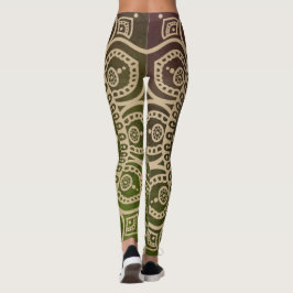 Konstgjord gradient stosty grönt Mandala Yoga work Leggings