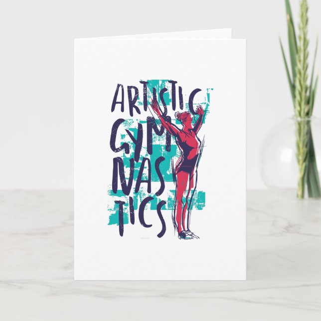 Konstgjord gymnast kort (Framsida)