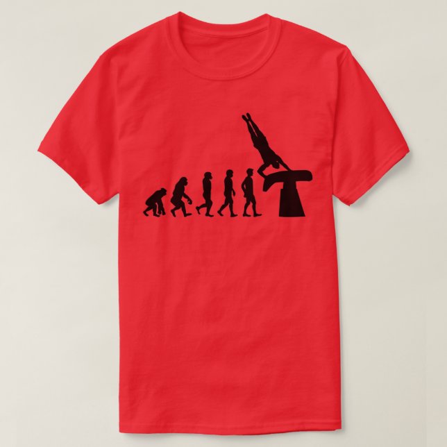 Konstgjord Gymnastics Vault Gymnast Evolution T Shirt (Design framsida)
