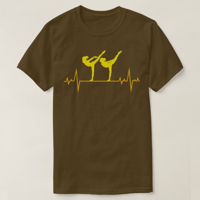 Konstgjord gymnastika Gymnast Heartslag Pulse T Shirt (Design framsida)