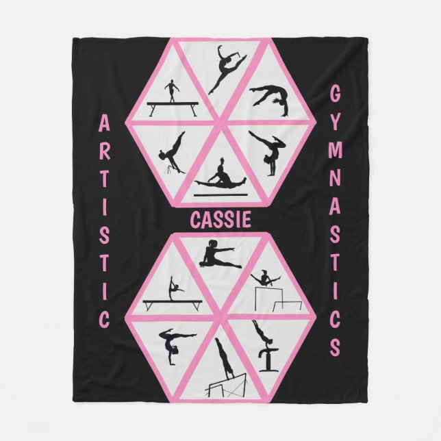 Konstgjord gymnastika Hexagon Fleece Blanket (Framsidan)