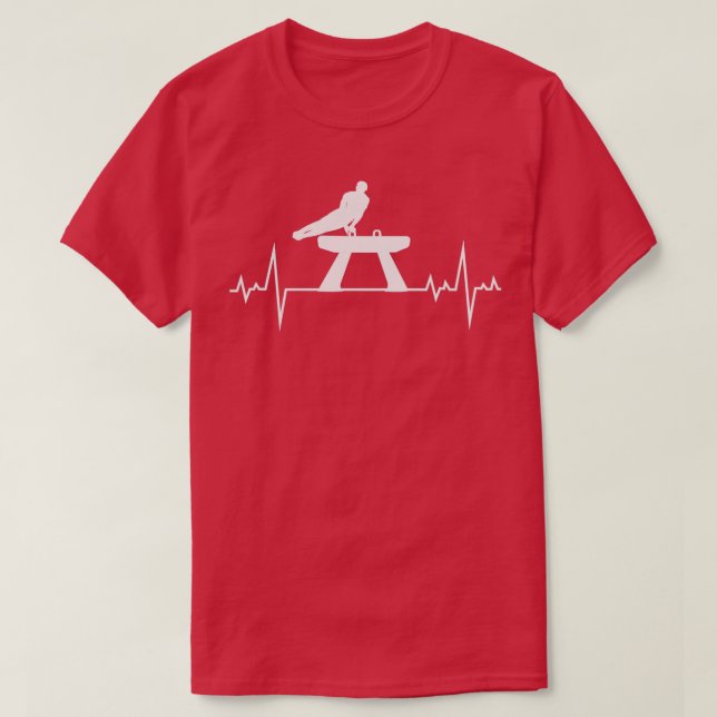 Konstgjord gymnastika Pommel Horse Gymnast Heartsl T Shirt (Design framsida)
