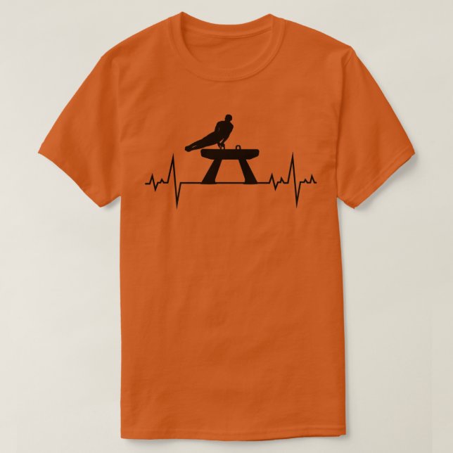 Konstgjord gymnastika Pommel Horse Gymnast Heartsl T Shirt (Design framsida)