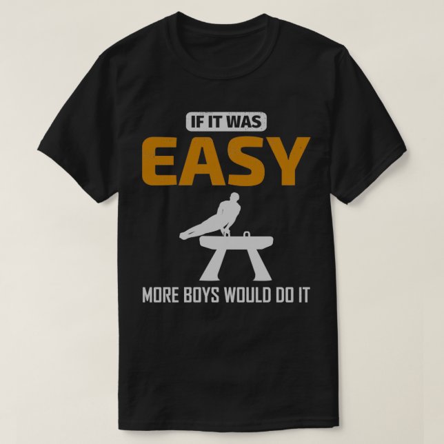 Konstgjord gymnastika Pommel Horse Gymnast Lustiny T Shirt (Design framsida)
