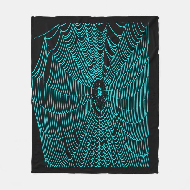 Konstgjord Halloween-spindeldocka i turkos Fleecefilt (Framsidan)