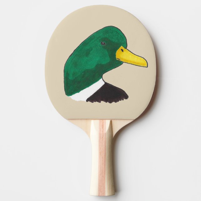 Konstgjord handdragen Mallard Anka Pingisracket (Framsidan)
