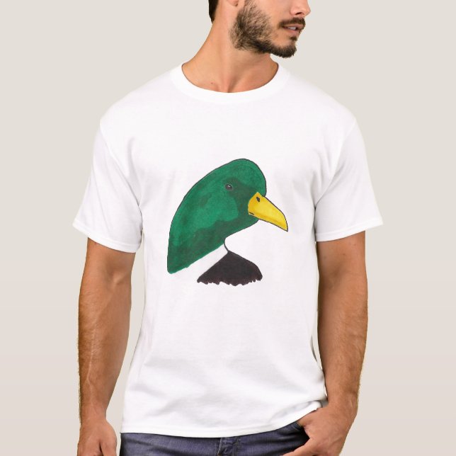 Konstgjord handdragen Mallard Anka T Shirt (Framsida)