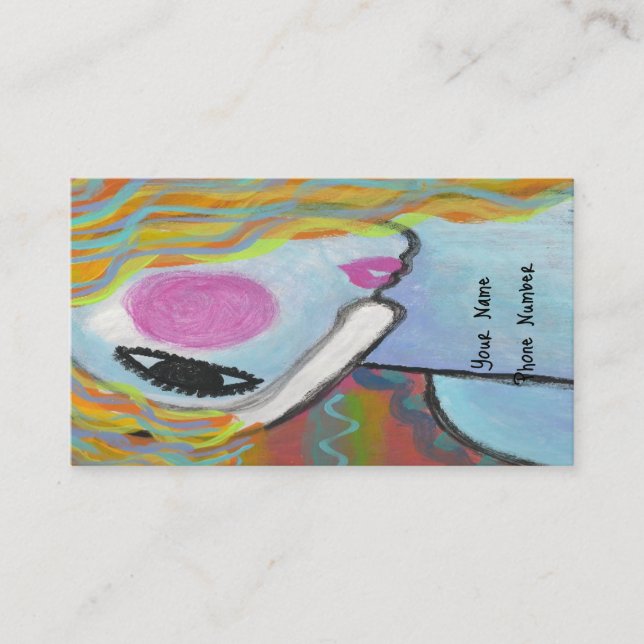 Konstgjord hårdesigner visitkort (Framsida)