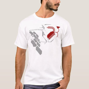 konstgjord hjärtatransplantatvit t shirt