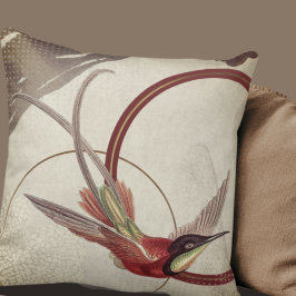 Konstgjord hummingbird-design i Beige | Maron Kudde