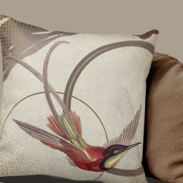 Konstgjord hummingbird-design i Beige | Taupe Kudde