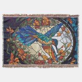 Konstgjord hummingbird i färgat, glaserat filt