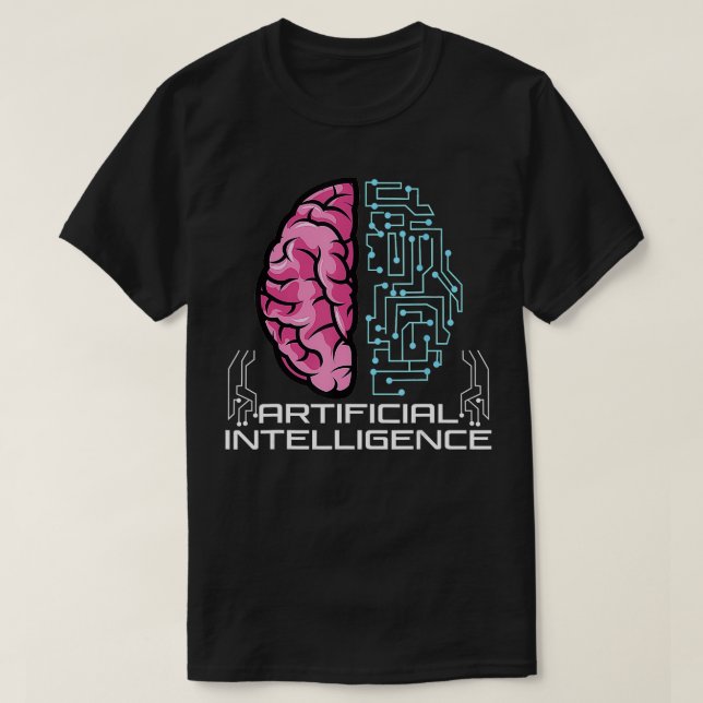 Konstgjord intelligens AI Robot AI T Shirt (Design framsida)