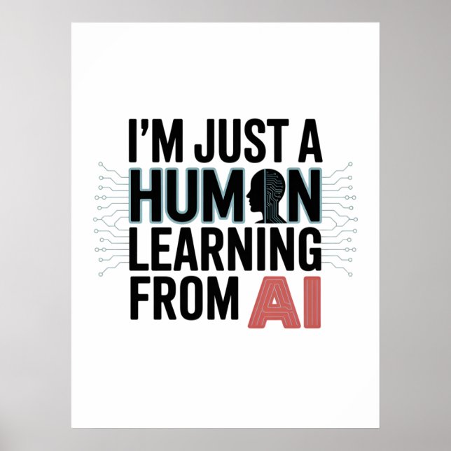 Konstgjord intelligens för mänskligt lärande AI Poster (Framsidan)