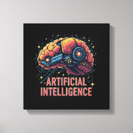 Konstgjord intelligens - hjärnan Canvas Art