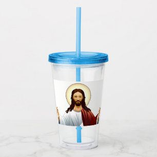 Konstgjord intelligens Konst av Jesus med armarna Take Away Mugg