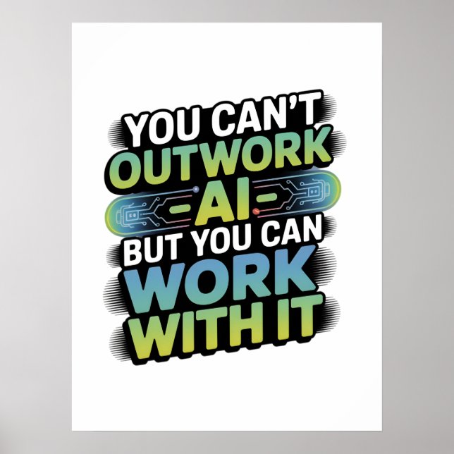 Konstgjord intelligens med AI-grafik Poster (Framsidan)