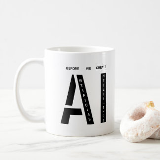 Konstgjord intelligens modern och enkel kaffemugg