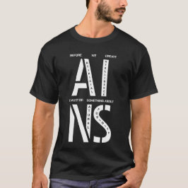 Konstgjord intelligens modern och enkel svart t shirt