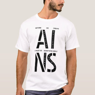 Konstgjord intelligens modern och enkel t shirt